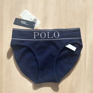 POLO RALPH LAUREN Women's Navy Ribbed Bikini Underwear Size XS NEW NWT
